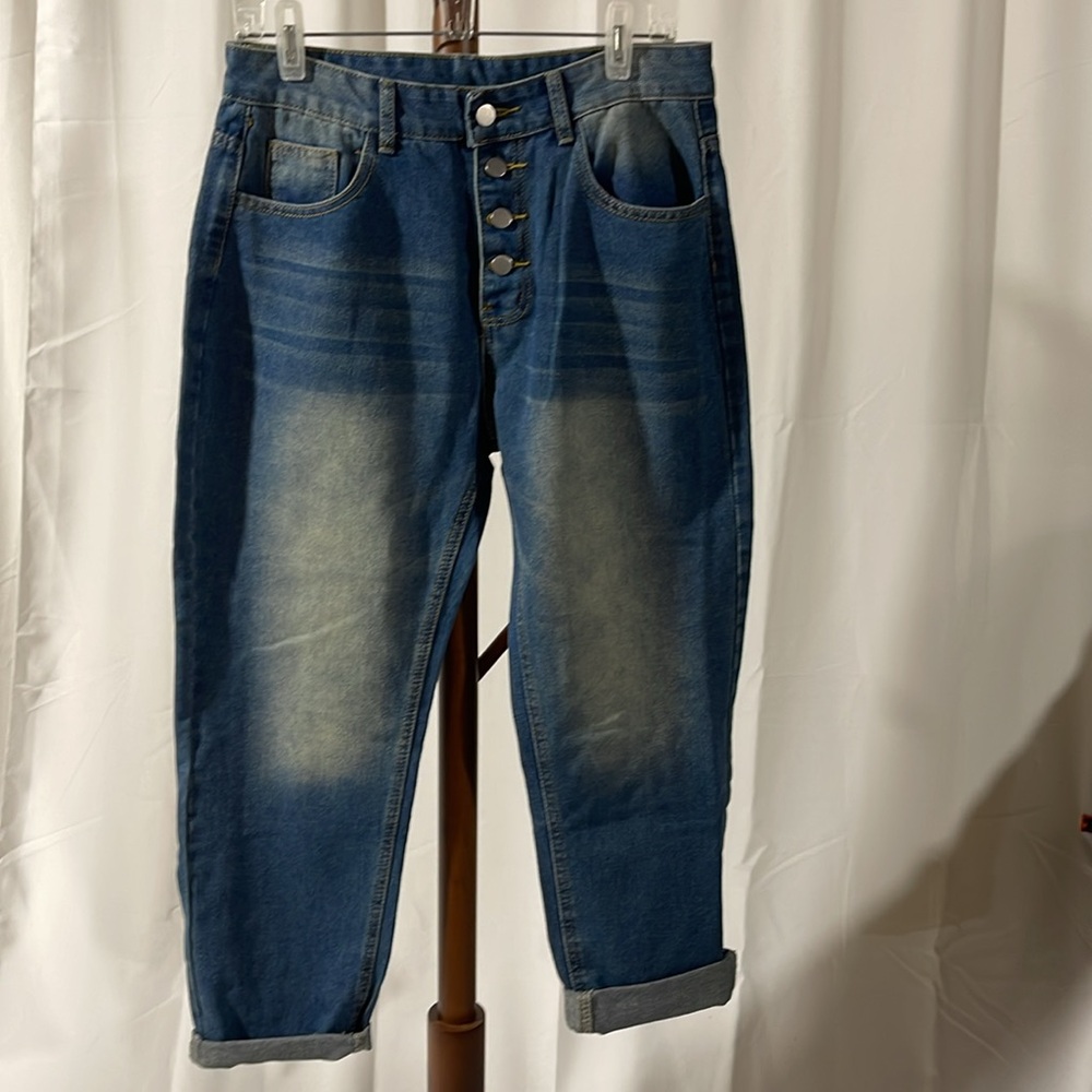 Perfectly faded soft button jeans new